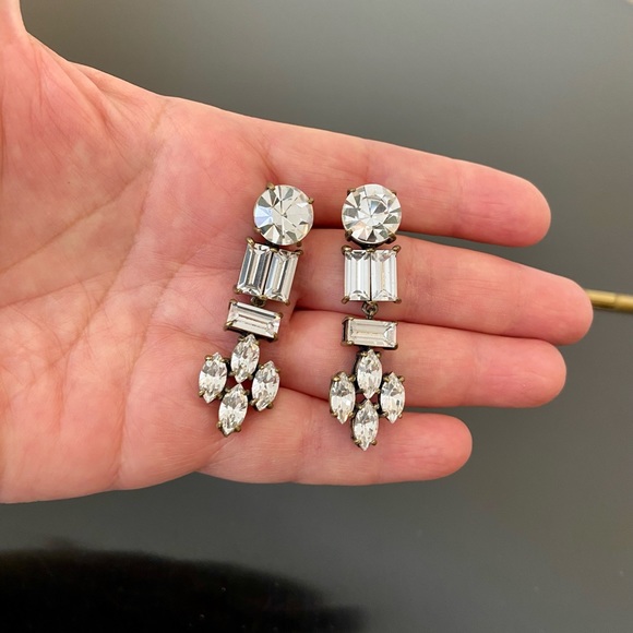 NWT luxury J. Crew crystal drop statement earrings - Picture 12 of 17